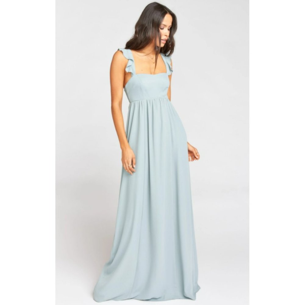 Show Me Your MuMu June Ruffle Strap Maxi Dress Sm